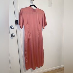 Nasty Gal pink Silk dress